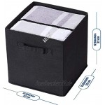 BRIAN & DANY Faltbare Aufbewahrungsbox in Würfelform 6er-Pack Schwarz 31 x 31 x 31 cm