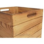 CHICCIE 4 Set Kallax Holzkiste Karl Aufbewahrungsbox Geflammt 33x38x33cm Aufbewahrungskorb Holzbox Holz Regal
