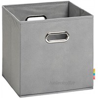 H&S Aufbewahrungsbox MIA Faltbox Korb 28x28x28 cm Grau