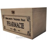 khevga Aufbewahrungsbox mit Deckel: Holz-Box Medikamente Deko 23 x 13 x 13 cm