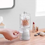 Magiin Wattepad und Tupferhalter Wattestäbchen Organizer mit Deckel Wattebausch Aufbewahrungsbox für Makeup Kosmetik Badrund durchsichtig