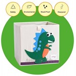 Meshela Aufbewahrungsbox und Organisator für Kinderspielzeug,Cartoon Aufbewahrungswürfel Leinwand faltbare Spielzeug AufbewahrungsboxDinosaurier