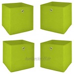 Möbel Akut Faltbox 4er Set in apfelgrün Aufbewahrungsbox für Raumteiler oder Regale