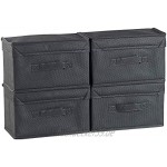 PEARL Ordnungsboxen: 4er-Set kleine Aufbewahrungsboxen mit Deckel faltbar 25 x 15 x 15 cm Faltboxen