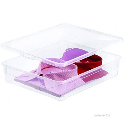Rotho Clear Aufbewahrungsbox 9l mit Deckel Kunststoff PP BPA-frei transparent 9l 40,0 x 33,5 x 8,5 cm
