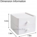 Stapelbare Aufbewahrungsboxen Plastik Aufbewahrungsbox Stapelbar mit Schubladen 2er-Set Weiß