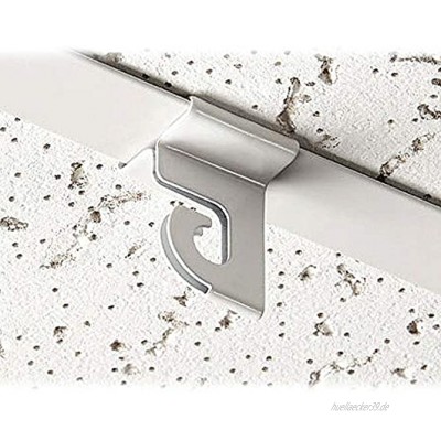 Extra robuste weiße Aluminium-Deckenhaken einteiliger Deckengitter-Clips 5 Stück