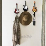KUNGYO Vintage Gitarre geformt dekorative Haken Rack kleiderbügel für hängenden Kleidung mäntel handtücher schlüssel hüte Metall Harz Haken Wand montiert schwere 3-Pack B