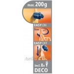 tesa Powerstrips DECO Haken SMALL Klebehaken für Deko an Glas und Spiegel bis zu 200 g Haltekraft & Powerstrips DECO transparent bis 200g Packung mit 16 Strips
