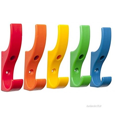 Toughook Mini-Wandhaken unzerbrechlich Kunststoff regenbogenfarben 5Stück