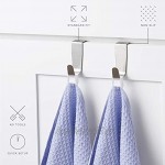 YouCopia Over the Cabinet Door Single Hooks Set of 2 Stainless Steel