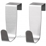 YouCopia Over the Cabinet Door Single Hooks Set of 2 Stainless Steel