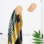 6 STK Holz Kleiderhaken Zylinder Holz Haken Hochleistungs Wandhaken mit Schrauben für Mantel Kleidung Hut Handtuch Schals an der Wand. Küche Büro Badezimmer 6 cm x 3 cm