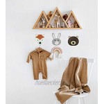 mokinu® Garderobenhaken für Kinder – Bär Tierkopf Kleiderhaken aus Holz – Waldtiere & Dschungel Tierköpfe