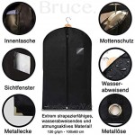 Bruce. ® 5 x Premium Kleidersack I 100 x 60 cm I Optimierte Materialstärke von 120 GSM I Hochwertige Kleiderhülle für Anzug und Kleid I Atmungsaktive Anzugtasche für Reisen