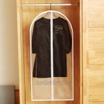 Charm4you Stabiler Kleidersack,Anzug verschleißfeste waschbare Aufbewahrungstasche-Transparent 3pcs 60 * 100cm,Transparenter Schutz mit Reißverschluss Kleiderhülle Anzughülle