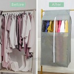CHUENG Kleidersack für Kleiderschränke 109 cm mit transparentem Fenster staubdicht strapazierfähig leicht grau 1 Stück
