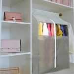 CHUENG Kleidersack für Kleiderschränke 109 cm mit transparentem Fenster staubdicht strapazierfähig leicht grau 1 Stück