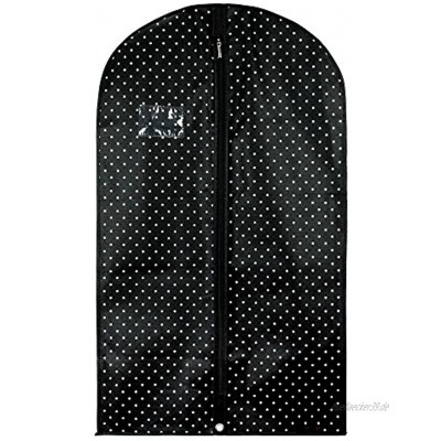 Hangerworld Atmungsaktiver Kleidersack 100cm Schwarz Weiß Gepunktet Kleiderschutzhülle