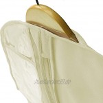 Hangerworld Extra breiter Kleidersack für Hochzeitskleider 183cm Elfenbein Atmungsaktiv Brautkleidhülle