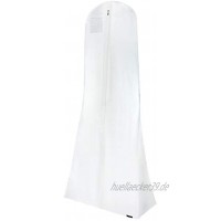 Hangerworld Extra breiter Kleidersack für Hochzeitskleider 183cm Weiß Wasserabweisend Kleiderhülle