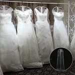 MElnN Kleiderhüllen für Hochzeitskleid staubdicht mottensicher wasserdicht transparent mit Reißverschluss für langes Kleid 58 x 30 x 180 cm