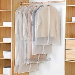 MOOING Kleidersack 10 Stück Hochwertiger Kleidersäcke Transparent Atmungsaktiver Stoff,Hochwertiger Anzugsack Kleiderhülle- Erstklassiger Schutz Aufbewahrung für Anzüge und Kleider