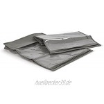 Perfetto Più Easybag Kleidersack für Hemden und Pullover Vliesstoff Aschgrau 33,0x 45,0x 5,0cm
