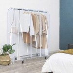 SIWUTIAO Kleiderstangen-Abdeckung transparent Kleiderbügel-Schutz wasserdicht und staubdicht Aufbewahrungstasche für Kleidung 120 x 50 x 150 cm transparent