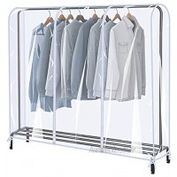 SIWUTIAO Kleiderstangen-Abdeckung transparent Kleiderbügel-Schutz wasserdicht und staubdicht Aufbewahrungstasche für Kleidung 120 x 50 x 150 cm transparent