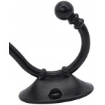 LPOQW Kleiderhaken Gestell über Wandhaken Kugelkopfmantel und Huthaken Flacher schwarzer Retro-Kleiderbügel für Mäntel Hüte Handtuchschlüssel schwarz