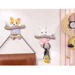 ZJ Hook Up Kreative Dekoration Haken Little Rabbit Wohnzimmer Eingang Key Storage Personality Kleiderständer Wand Wand hängend Huthaken Color : C