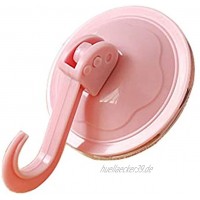 ZJ Küche Badezimmer Starke Nahtlose Vakuumsaugschalen-Haken-Stick Haken tragende Wand Huthaken Color : Pink