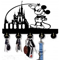 Cheemy Joint Disney Mickey Mouse Schlüsselhaken-Wandhaken Heavy Duty 20LB Max Küche Haushalt & Wohnen Wanddekoration Kleiderhaken aus Holz Schlüsselhalter Schlüsselhalter für Wand. MM A2-1