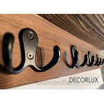 DECORLUX Holz-Schlüsselhalter für Wand-Dekorativer Postsortierer Wandmontage Briefe Schlüssel-Posthalter für die Wand rustikaler Post-Organizer Eingang Flur Büro mit 4 Schlüsselhaken