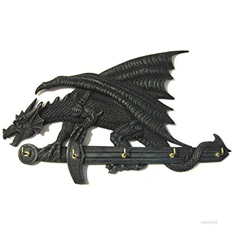 Drachen Schluesselbrett Gothic 5 Haken Schlüsselhaken ca. 28cm