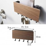 Fablcrew Schlüsselbrett mit Ablage vielseitiges Schlüsselboard aus Holz Holz Zeitungshalter Wandorganizer Schlüsselhaken mit 5 Haken