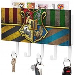 Ha-rry Po-tter Hogwa-rts Post- und Schlüsselhalter für die Wand mit 5 Schlüsselhaken Schlüsselhaken Mail-Organizer Wandhalterung für den Eingangsbereich