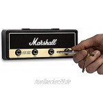 Marshall schlüsselbrett Jack Rack 2.0 JCM800 Gitarre Griffbrett Haken Halterung für Schlüssel Haus Befestigung mit 4 Schlüsselhalter Keyholder Set Schwarz Keyholder Set schwarz