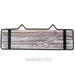 MyGift wandhängende Torched Holz W schwarz Metall Rahmen Diele Schlüssel Haken Rack