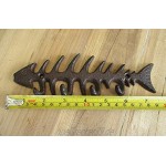 Schlüsselhaken aus Gusseisen Fischgrätenmuster 19,1 x 6,3 cm