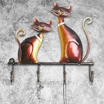 Schlüsselhalter Kätzchen Wandgarderobe Western-Kleiderbügel 4 Schlüsselhaken dekorative Schlüsselleiste aus Gusseisen mit Schrauben