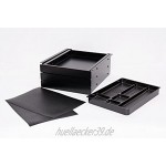 Actiforce Schubladenbox Tri Materialschublade Untertisch Schwarz B x H x T: 29 cm x 13 cm x 35 cm