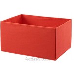 Basics Aufbewahrungsschrank für Kleiderschränke mit 3 Stoff-Schubladen Weiß + Ersatzschubladen aus Stoff für einen Aufbewahrungsschrank mit 3 Schubladen Rot