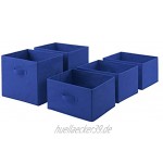 Basics Aufbewahrungsschrank für Kleiderschränke mit 5 Stoff-Schubladen bronzefarben + Ersatzschubladen aus Stoff für einen Aufbewahrungsschrank mit 5 Schubladen Königsblau