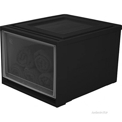 Basics L Black Clear stapelbare Schublade 'Maxi Drawer' Plastik schwarz groß