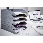 Durable 770557 Briefablagen Varicolor Ablagesystem mit 5 Fächern anthrazit mit farbigen Griffzonen 10 Ablagefächer