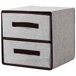 Homieco Multifunktions faltbares Tuch Lagerung Schublade Box Einheiten Kleiderschrank Organisator Easy Pull Stoff derKasten 11.8 grau