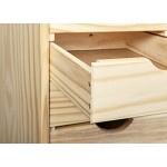 Inter Link Rollcontainer Bürocontainer Schubladenschrank Büroschrank Kiefer Massivholz Natur lackiert