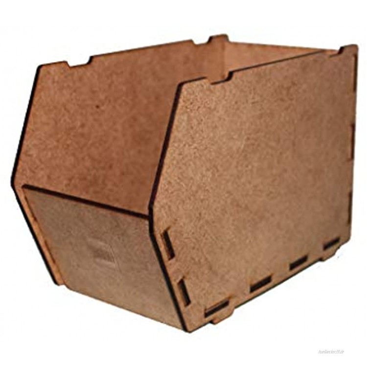 Organizer Schubladen stapelbar offen aus recyceltem MDF-Holz. Los 12 Einheiten. Behälter zur Aufbewahrung um Dinge aufzubewahren. 160 × 106 × 87